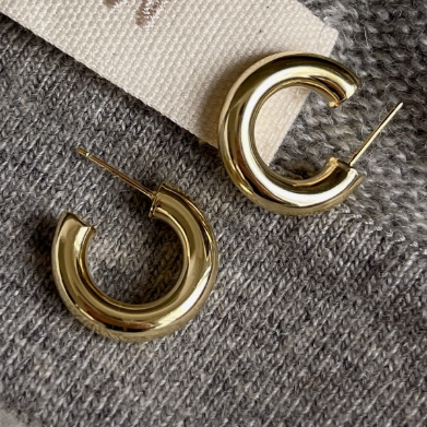 C-Shaped Vintage Stud Earrings-Earrings-Krush Kandy, Women's Online Fashion Boutique Located in Phoenix, Arizona (Scottsdale Area)