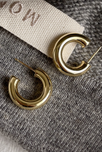 C-Shaped Vintage Stud Earrings-Earrings-Krush Kandy, Women's Online Fashion Boutique Located in Phoenix, Arizona (Scottsdale Area)