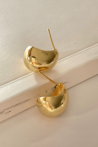 Minimalist Diced Bean Stud Earrings-Earrings-Krush Kandy, Women's Online Fashion Boutique Located in Phoenix, Arizona (Scottsdale Area)