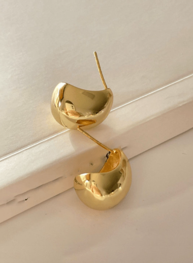 Minimalist Diced Bean Stud Earrings-Earrings-Krush Kandy, Women's Online Fashion Boutique Located in Phoenix, Arizona (Scottsdale Area)