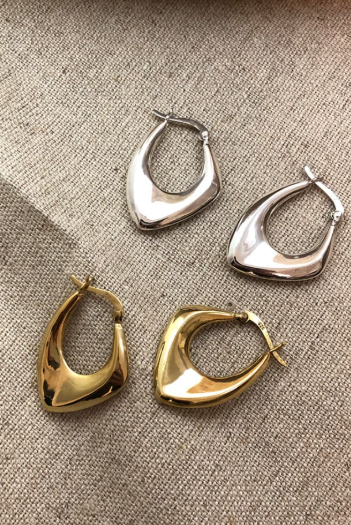 Simplistic Smooth Geometric Clip On Earrings-Earrings-Krush Kandy, Women's Online Fashion Boutique Located in Phoenix, Arizona (Scottsdale Area)