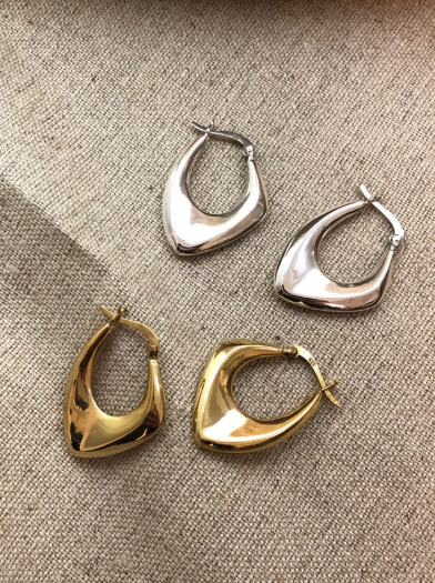 Simplistic Smooth Geometric Clip On Earrings-Earrings-Krush Kandy, Women's Online Fashion Boutique Located in Phoenix, Arizona (Scottsdale Area)