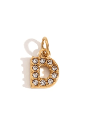 Rhinestone Letter Charm-Necklaces-Krush Kandy, Women's Online Fashion Boutique Located in Phoenix, Arizona (Scottsdale Area)