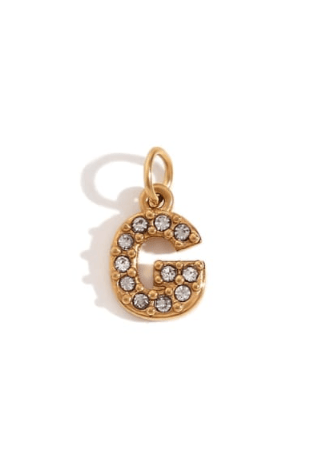 Rhinestone Letter Charm-Necklaces-Krush Kandy, Women's Online Fashion Boutique Located in Phoenix, Arizona (Scottsdale Area)