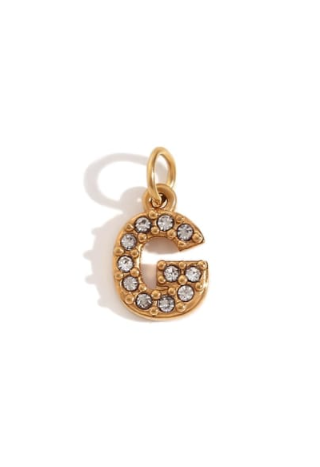 Rhinestone Letter Charm-Necklaces-Krush Kandy, Women's Online Fashion Boutique Located in Phoenix, Arizona (Scottsdale Area)