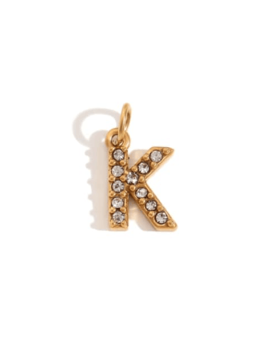 Rhinestone Letter Charm-Necklaces-Krush Kandy, Women's Online Fashion Boutique Located in Phoenix, Arizona (Scottsdale Area)