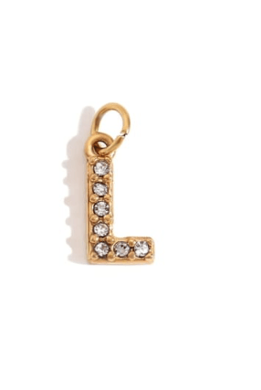 Rhinestone Letter Charm-Necklaces-Krush Kandy, Women's Online Fashion Boutique Located in Phoenix, Arizona (Scottsdale Area)