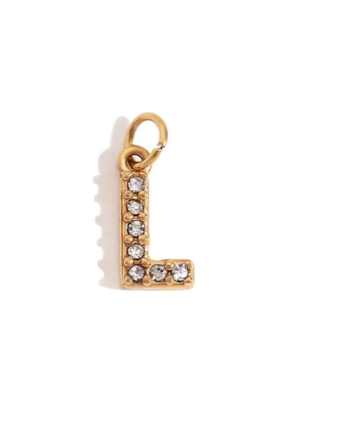 Rhinestone Letter Charm-Necklaces-Krush Kandy, Women's Online Fashion Boutique Located in Phoenix, Arizona (Scottsdale Area)