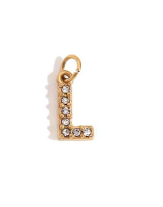 Rhinestone Letter Charm-Necklaces-Krush Kandy, Women's Online Fashion Boutique Located in Phoenix, Arizona (Scottsdale Area)