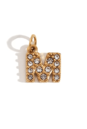 Rhinestone Letter Charm-Necklaces-Krush Kandy, Women's Online Fashion Boutique Located in Phoenix, Arizona (Scottsdale Area)