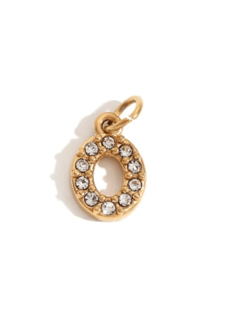 Rhinestone Letter Charm-Necklaces-Krush Kandy, Women's Online Fashion Boutique Located in Phoenix, Arizona (Scottsdale Area)