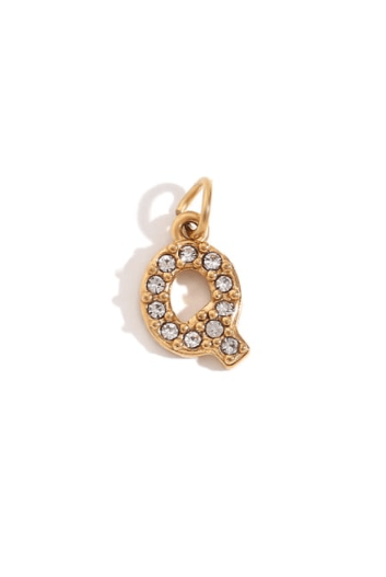 Rhinestone Letter Charm-Necklaces-Krush Kandy, Women's Online Fashion Boutique Located in Phoenix, Arizona (Scottsdale Area)