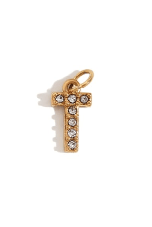Rhinestone Letter Charm-Necklaces-Krush Kandy, Women's Online Fashion Boutique Located in Phoenix, Arizona (Scottsdale Area)