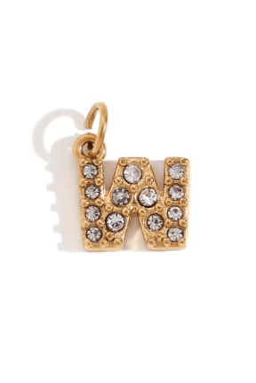 Rhinestone Letter Charm-Necklaces-Krush Kandy, Women's Online Fashion Boutique Located in Phoenix, Arizona (Scottsdale Area)