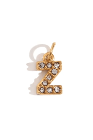 Rhinestone Letter Charm-Necklaces-Krush Kandy, Women's Online Fashion Boutique Located in Phoenix, Arizona (Scottsdale Area)