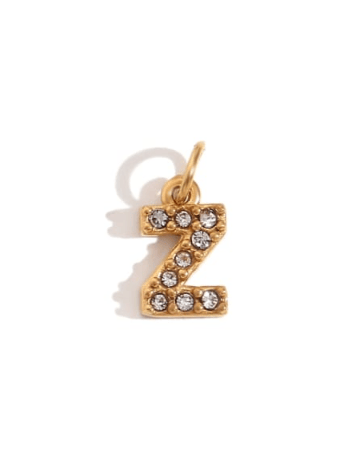 Rhinestone Letter Charm-Necklaces-Krush Kandy, Women's Online Fashion Boutique Located in Phoenix, Arizona (Scottsdale Area)