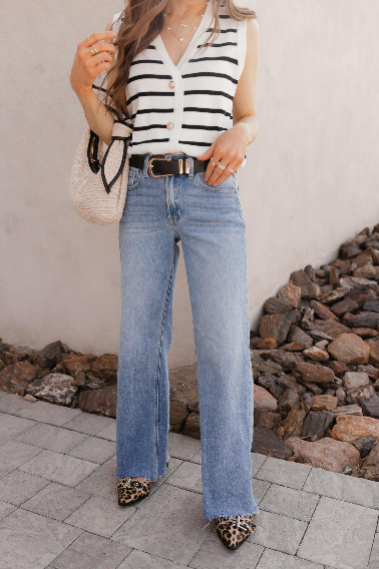 Striped V-Neck Knit Vest-Krush Kandy, Women's Online Fashion Boutique Located in Phoenix, Arizona (Scottsdale Area)