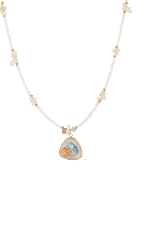 Pearl Geometric Beaded Necklace-Jewelry-Krush Kandy, Women's Online Fashion Boutique Located in Phoenix, Arizona (Scottsdale Area)