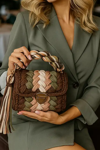 Chic Camo Handmade Crochet Purse-handbags-Krush Kandy, Women's Online Fashion Boutique Located in Phoenix, Arizona (Scottsdale Area)