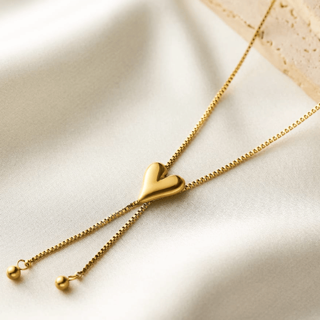 Titanium Steel Minimalist Heart Earring and Necklace Set-Jewelry-Krush Kandy, Women's Online Fashion Boutique Located in Phoenix, Arizona (Scottsdale Area)
