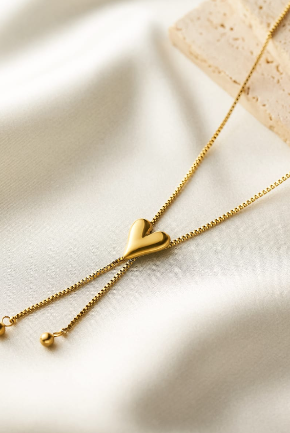 Titanium Steel Minimalist Heart Earring and Necklace Set-Jewelry-Krush Kandy, Women's Online Fashion Boutique Located in Phoenix, Arizona (Scottsdale Area)