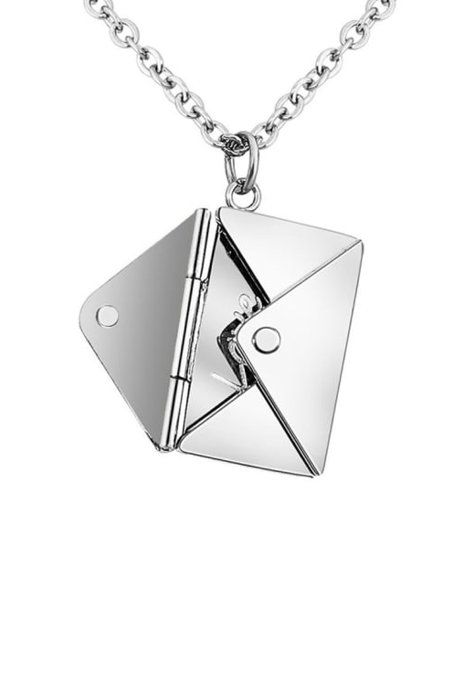 Stainless Steel Geometric Minimalist Envelope Necklace-Jewelry-Krush Kandy, Women's Online Fashion Boutique Located in Phoenix, Arizona (Scottsdale Area)