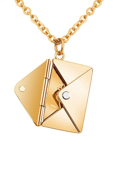 Stainless Steel Geometric Minimalist Envelope Necklace-Jewelry-Krush Kandy, Women's Online Fashion Boutique Located in Phoenix, Arizona (Scottsdale Area)