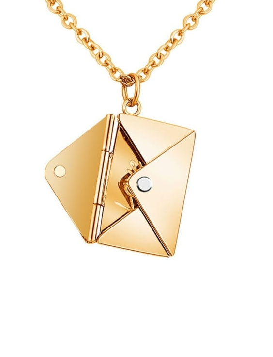 Stainless Steel Geometric Minimalist Envelope Necklace-Jewelry-Krush Kandy, Women's Online Fashion Boutique Located in Phoenix, Arizona (Scottsdale Area)