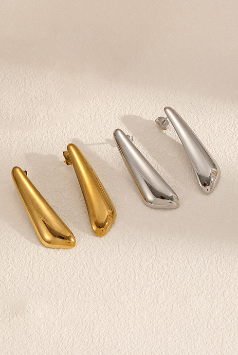 Stainless Steel Water Drop Minimalist Earrings-Jewelry-Krush Kandy, Women's Online Fashion Boutique Located in Phoenix, Arizona (Scottsdale Area)