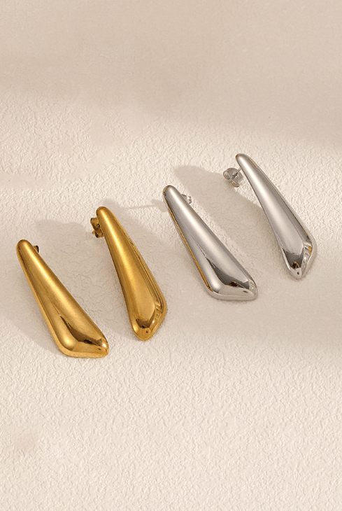 Stainless Steel Water Drop Minimalist Earrings-Jewelry-Krush Kandy, Women's Online Fashion Boutique Located in Phoenix, Arizona (Scottsdale Area)