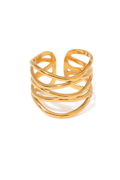 Stainless Steel Irregular Minimalist Band Ring-Jewelry-Krush Kandy, Women's Online Fashion Boutique Located in Phoenix, Arizona (Scottsdale Area)