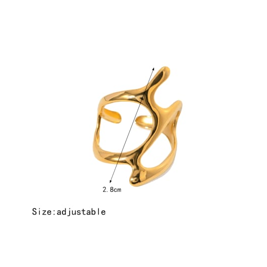 Stainless Steel Irregular Minimalist Band Ring-Jewelry-Krush Kandy, Women's Online Fashion Boutique Located in Phoenix, Arizona (Scottsdale Area)