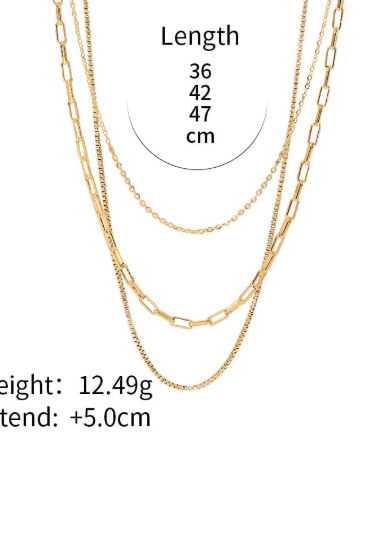 Stainless Steel Geometric Trend Multi Strand Necklace-Jewelry-Krush Kandy, Women's Online Fashion Boutique Located in Phoenix, Arizona (Scottsdale Area)