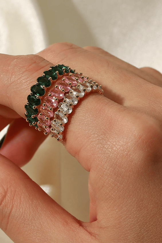 Adjustable Stainless Steel Rhinestone Geometric Dainty Ring-Jewelry-Krush Kandy, Women's Online Fashion Boutique Located in Phoenix, Arizona (Scottsdale Area)