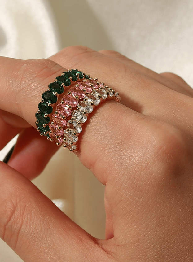 Adjustable Stainless Steel Rhinestone Geometric Dainty Ring-Jewelry-Krush Kandy, Women's Online Fashion Boutique Located in Phoenix, Arizona (Scottsdale Area)
