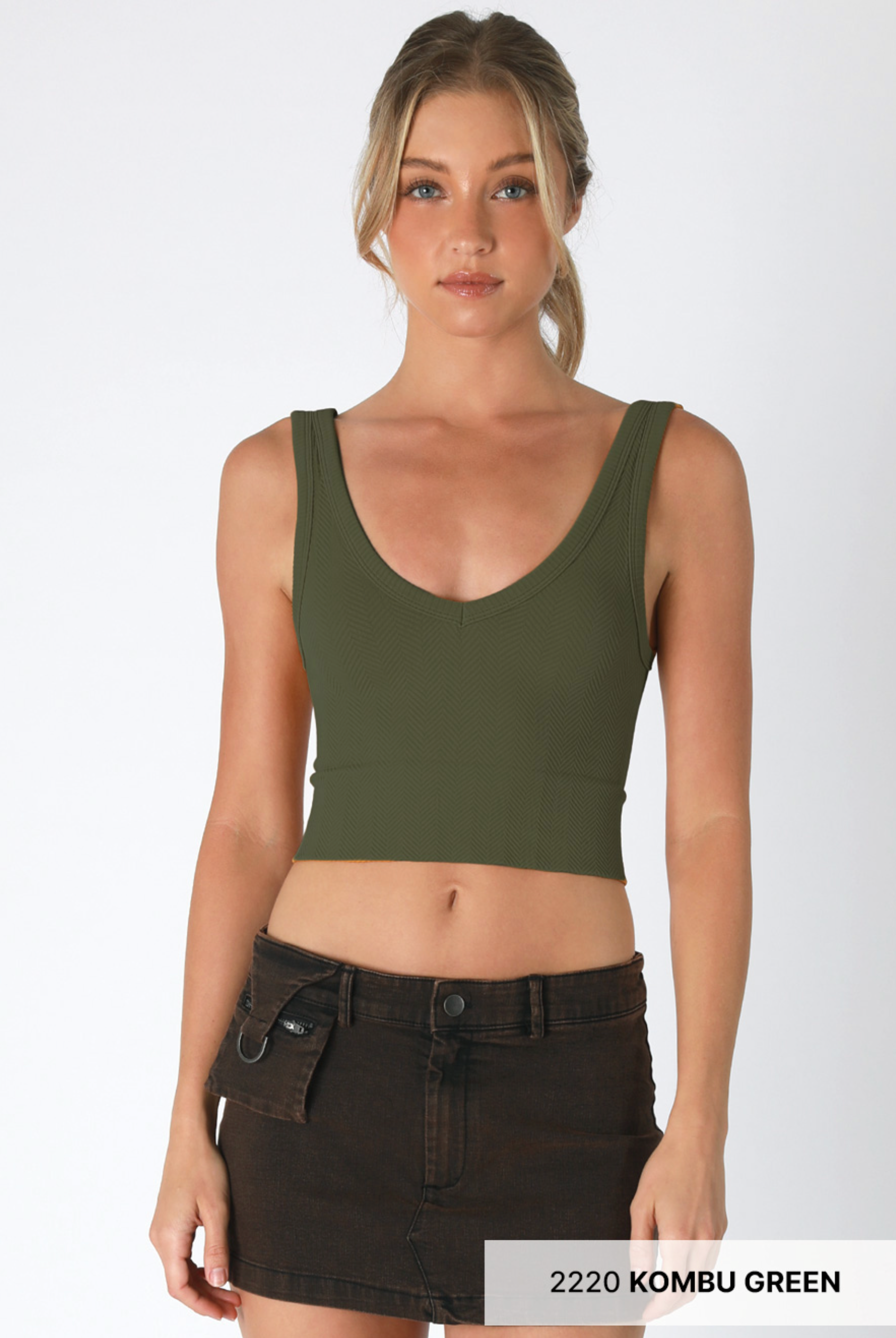 NIKIBIKI Reversible Herringbone Tank Top-Tanks-Krush Kandy, Women's Online Fashion Boutique Located in Phoenix, Arizona (Scottsdale Area)