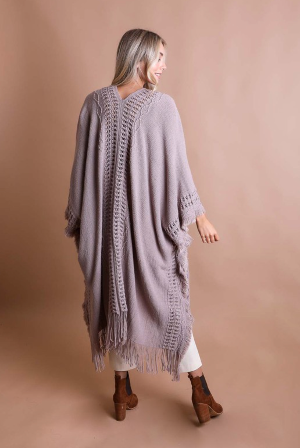 Open Bohemian Ruana Cardigan-Cardigans-Krush Kandy, Women's Online Fashion Boutique Located in Phoenix, Arizona (Scottsdale Area)