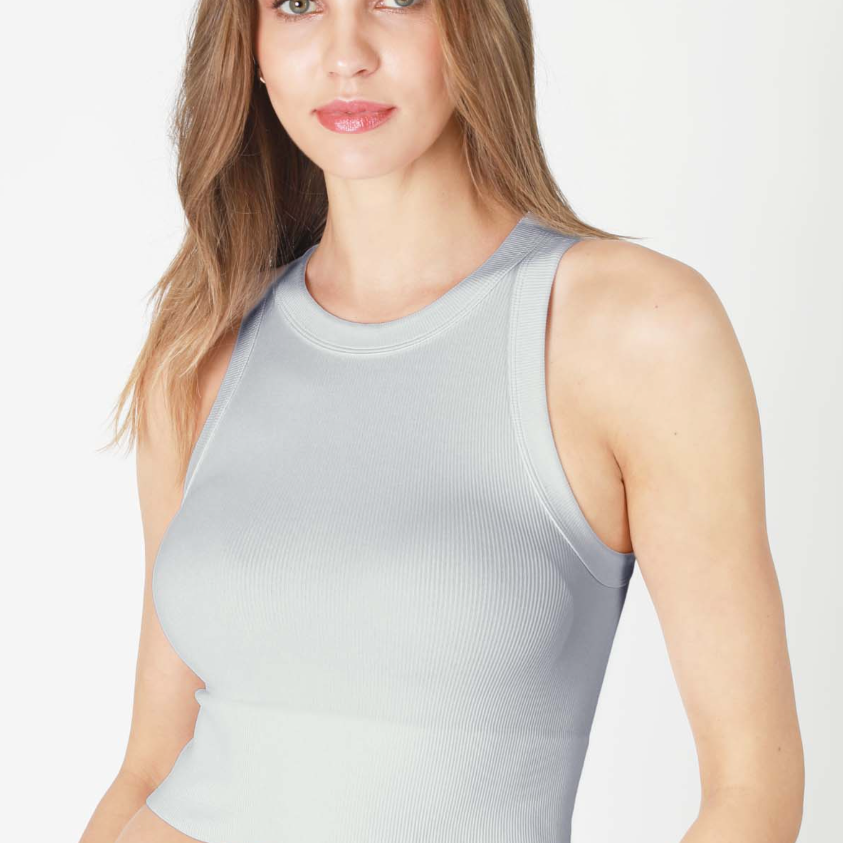 Niki Biki Ribbed High Neck Crop Top-Tanks-Krush Kandy, Women's Online Fashion Boutique Located in Phoenix, Arizona (Scottsdale Area)