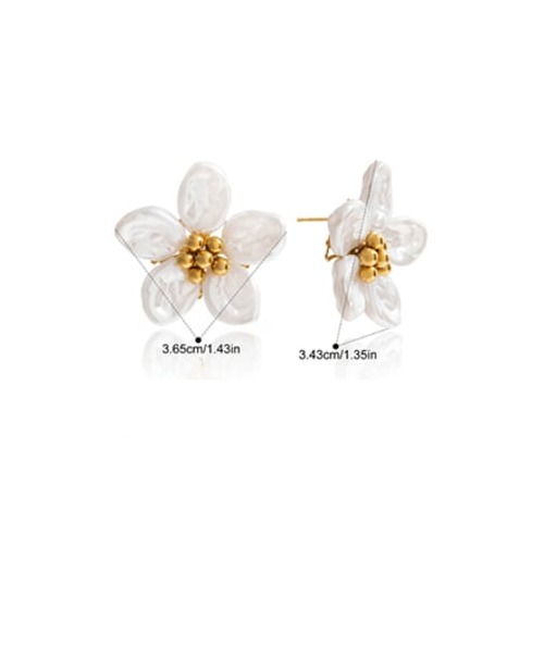 Delicate Pearl Petal Stud Earrings-Earrings-Krush Kandy, Women's Online Fashion Boutique Located in Phoenix, Arizona (Scottsdale Area)