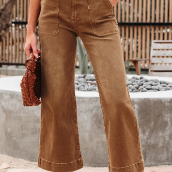 Cropped High Rise Wide Leg Jeans-Jeans-Krush Kandy, Women's Online Fashion Boutique Located in Phoenix, Arizona (Scottsdale Area)