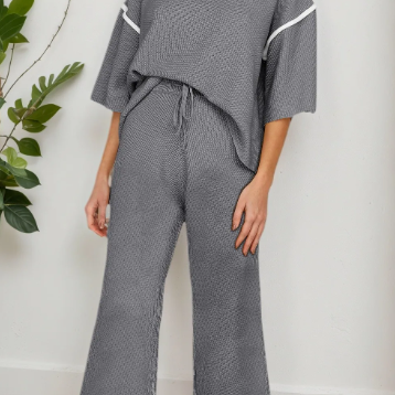 LUXE Contrast Trim 2pc Set-2 Piece Outfit Sets-Krush Kandy, Women's Online Fashion Boutique Located in Phoenix, Arizona (Scottsdale Area)