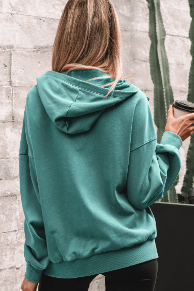 Half Zip Kangaroo Pocket Mineral Wash Baggy Hoodie-Hoodies-Krush Kandy, Women's Online Fashion Boutique Located in Phoenix, Arizona (Scottsdale Area)