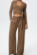 Tie Waist Pant Set-Sets-Krush Kandy, Women's Online Fashion Boutique Located in Phoenix, Arizona (Scottsdale Area)
