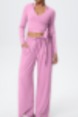 Tie Waist Pant Set-Sets-Krush Kandy, Women's Online Fashion Boutique Located in Phoenix, Arizona (Scottsdale Area)