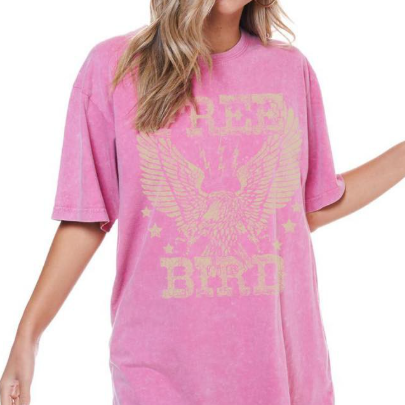 Free Bird Eagle Vintage Graphic Boyfriend Tee