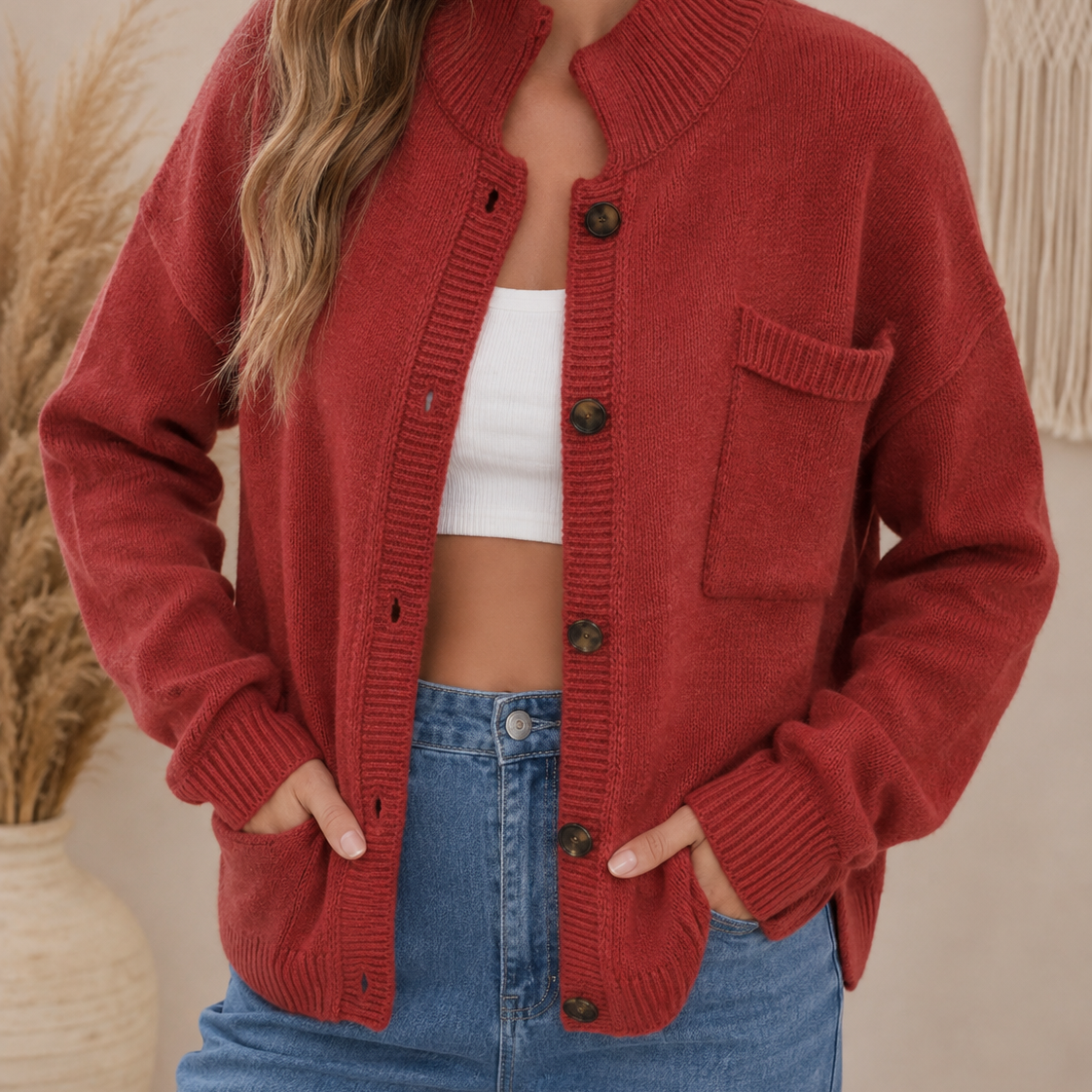 Softbound Button Pocket Cardigan Sweater