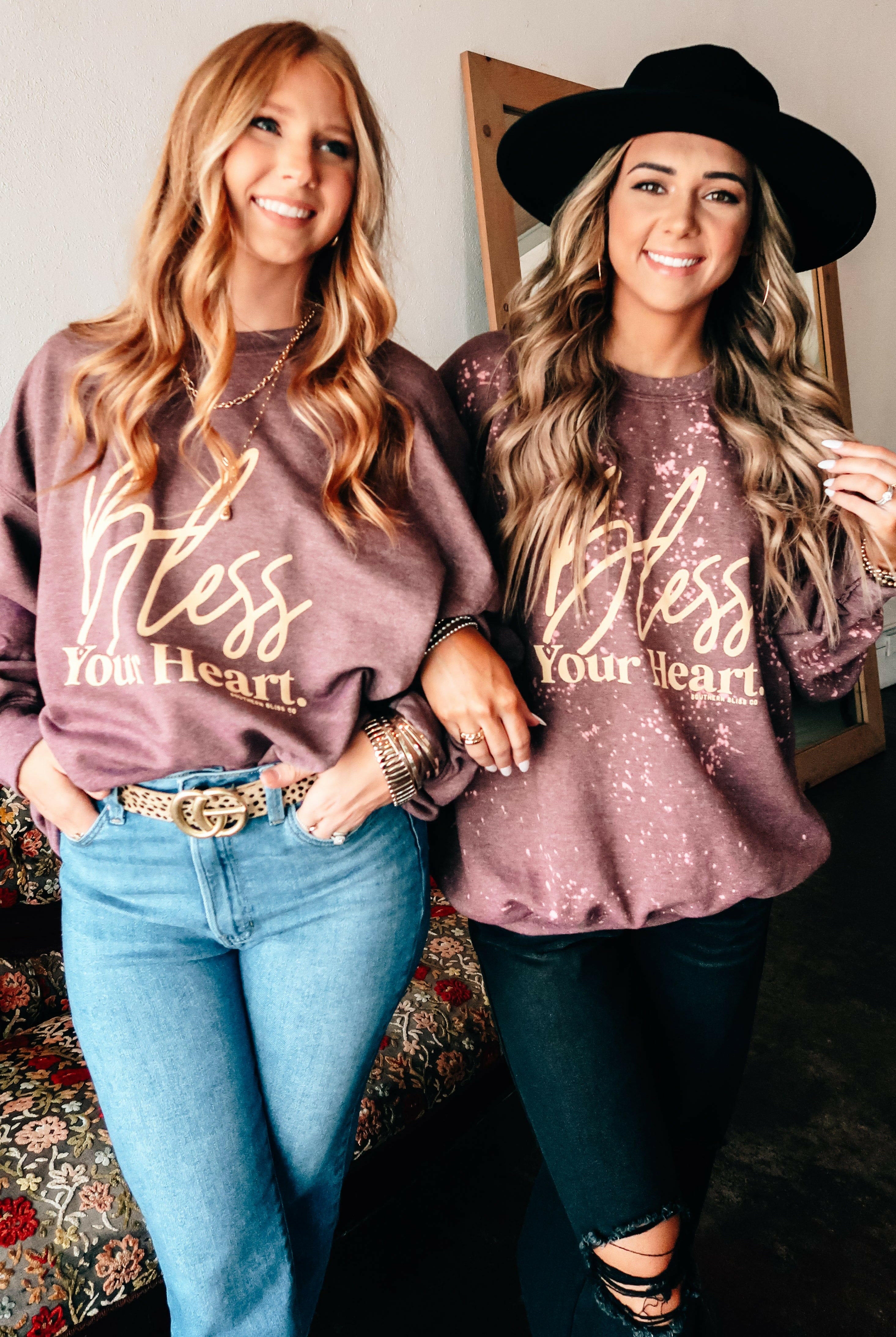 Bless Your Heart Solid Sweatshirt-Sweatshirt-Krush Kandy, Women's Online Fashion Boutique Located in Phoenix, Arizona (Scottsdale Area)