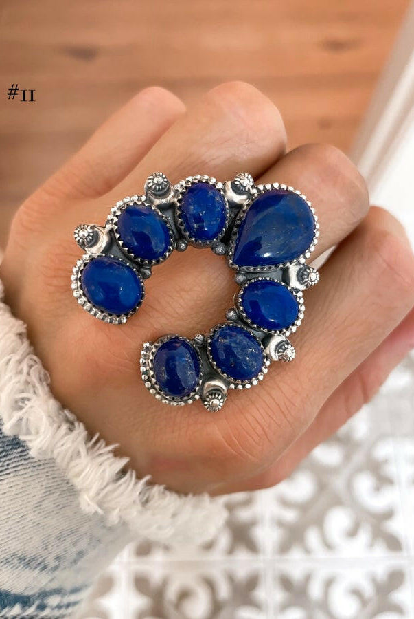 Squash Blossom Horseshoe Ring-Cluster Rings-Krush Kandy, Women's Online Fashion Boutique Located in Phoenix, Arizona (Scottsdale Area)