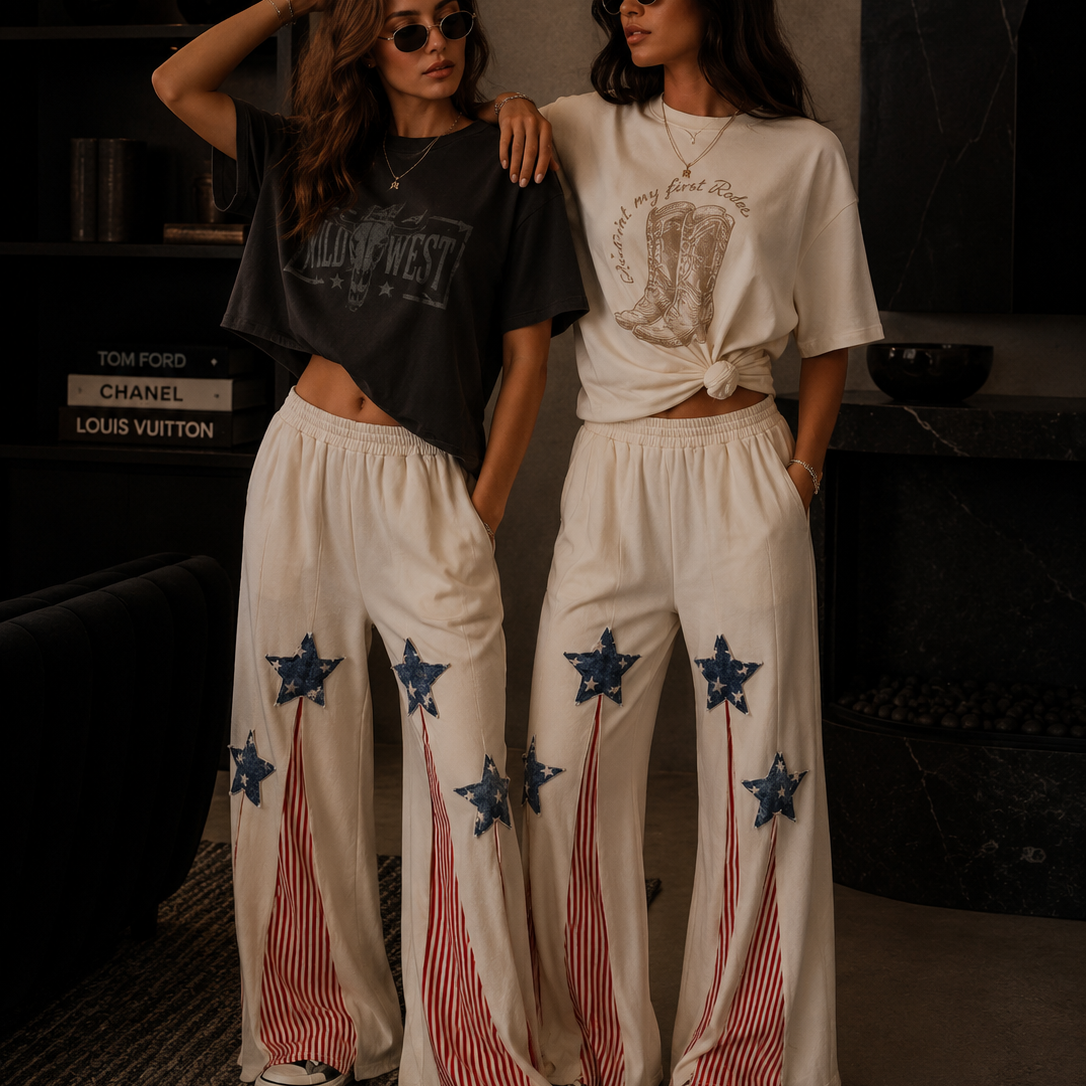 Star Spangled Flare Pants