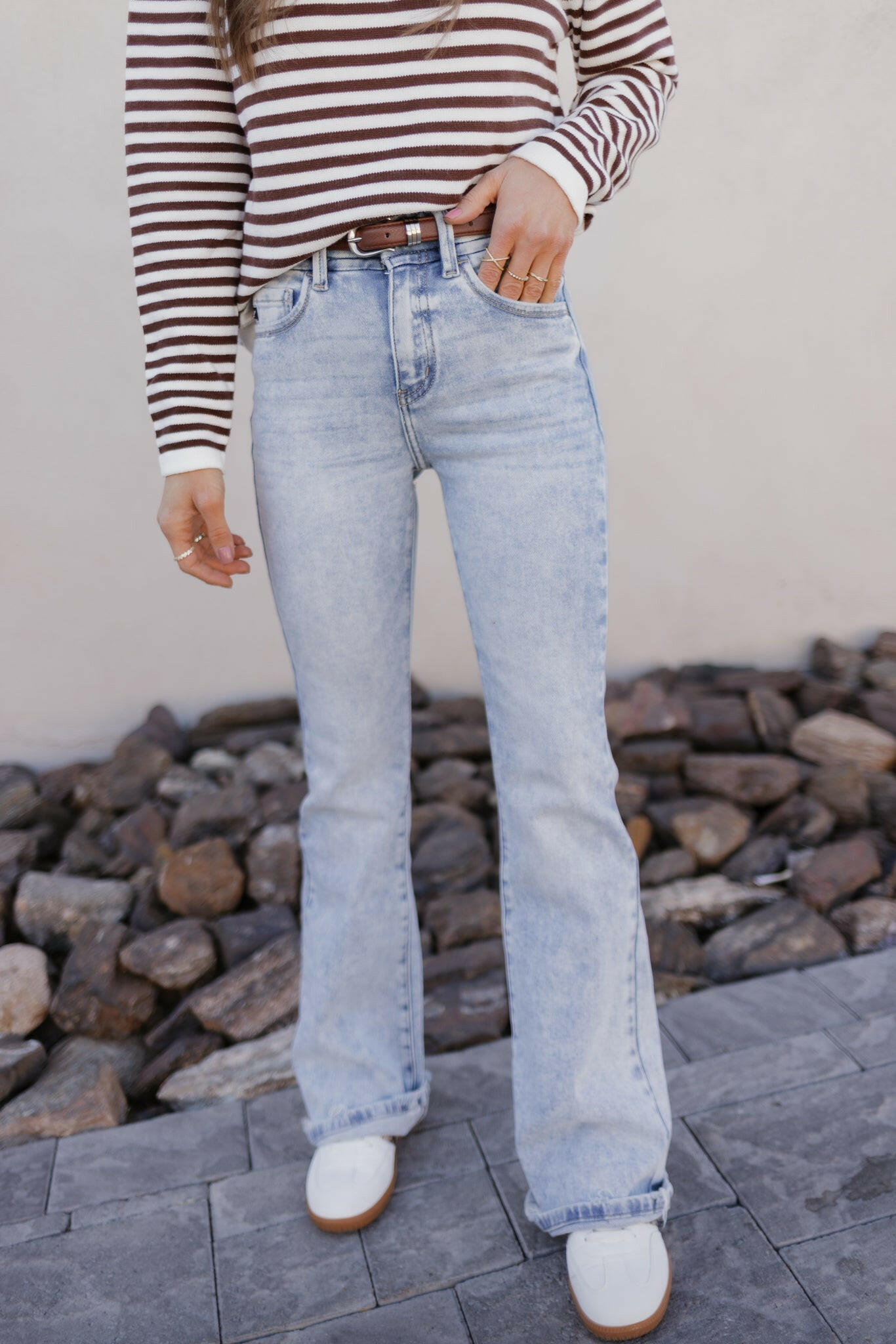 Strut Your Stuff High Rise Kancan Flare Jeans-Jeans-Krush Kandy, Women's Online Fashion Boutique Located in Phoenix, Arizona (Scottsdale Area)